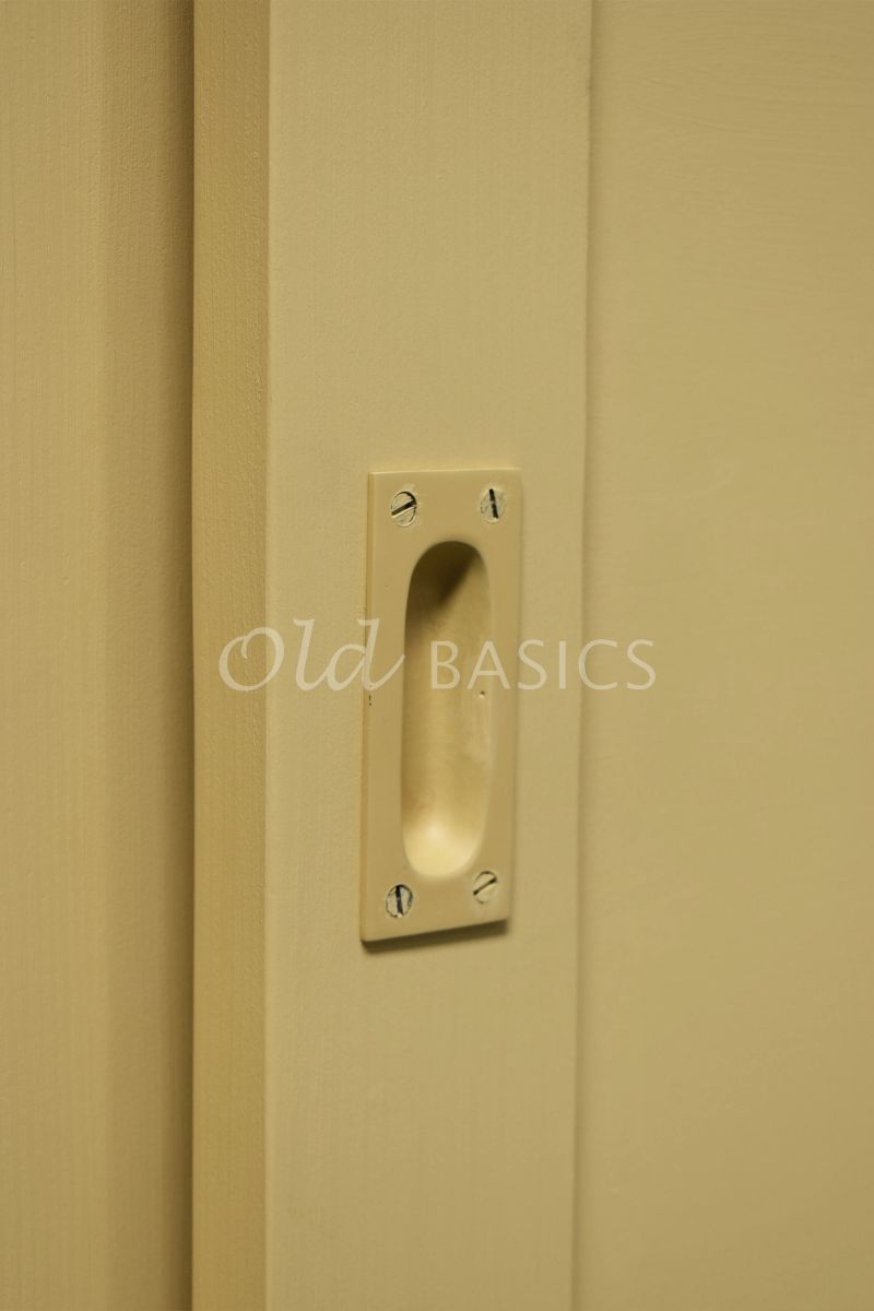 Detail van Dressoir Bordeaux Novi, 3 deuren, RAL1002, geel, materiaal hout